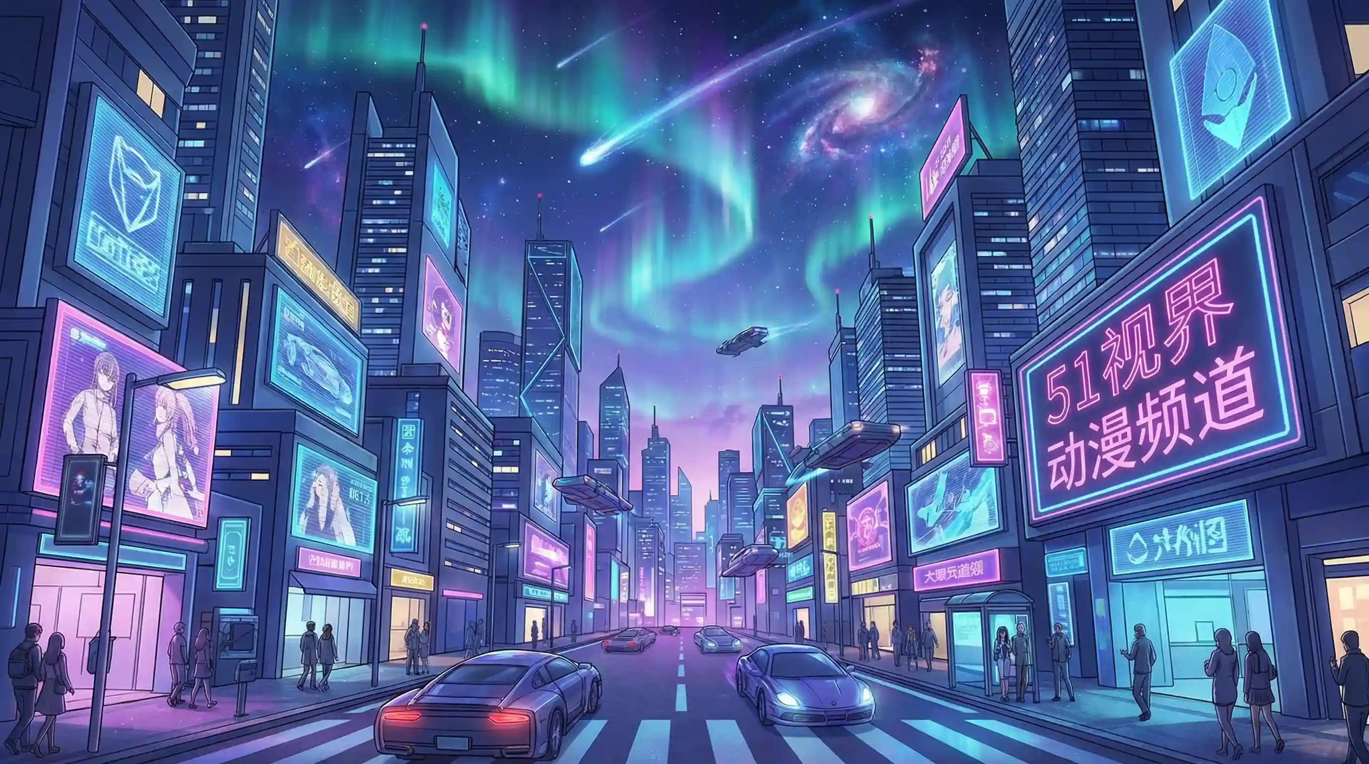 日式动漫风格城市夜景 - 五一网-51吃瓜网|精选推荐|官方网站|五一网官网 动漫推荐